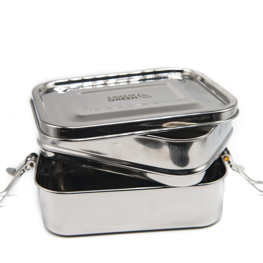 Leak Resistant Two Tier Lunch Box - Life Before Plastik